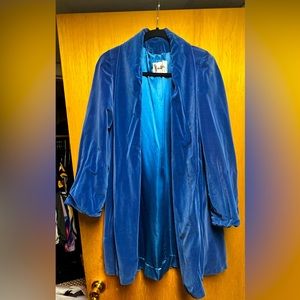 Neusteters Blue velvet coat.